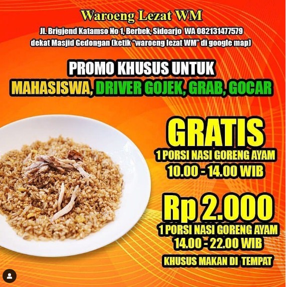 pamflet promo nasi goreng