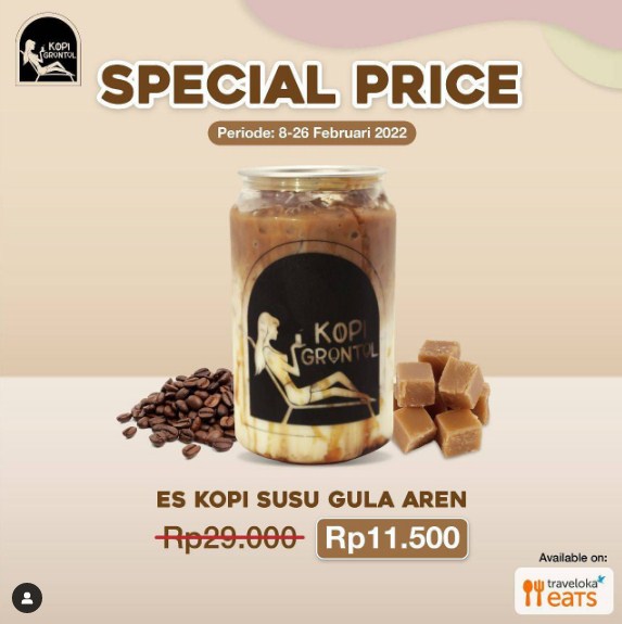 pamflet promosi kopi