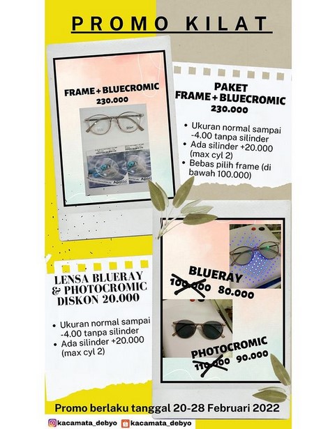 pamflet promosi kacamata