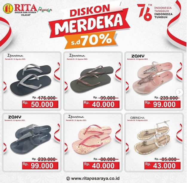 pamflet promosi sandal