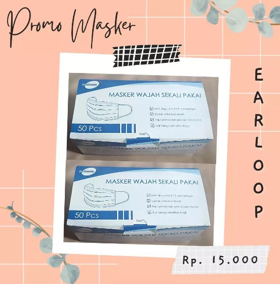 pamflet promosi masker