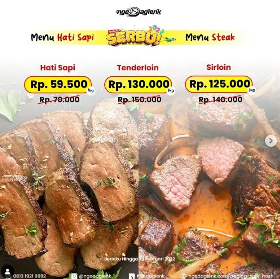 pamflet promosi daging sapi