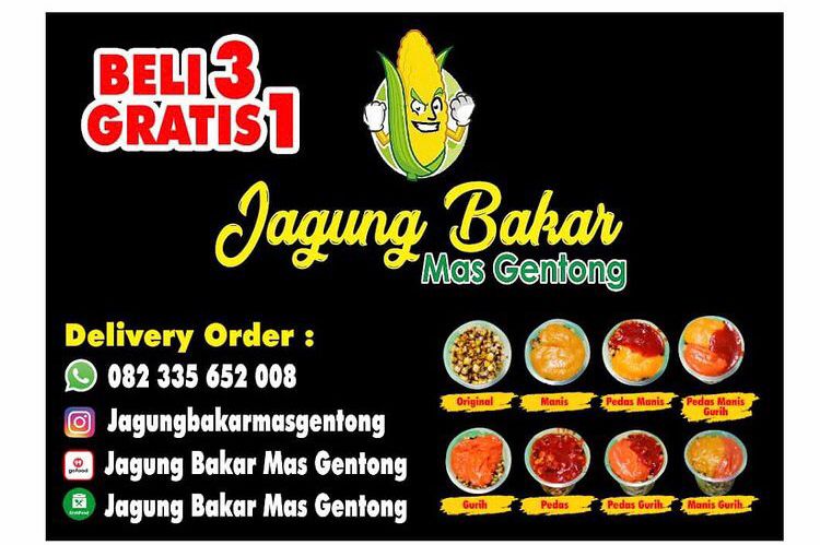 pamflet promosi jagung bakar