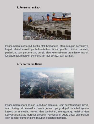 Kliping Pencemaran Lingkungan Tanah Udara Air Riset