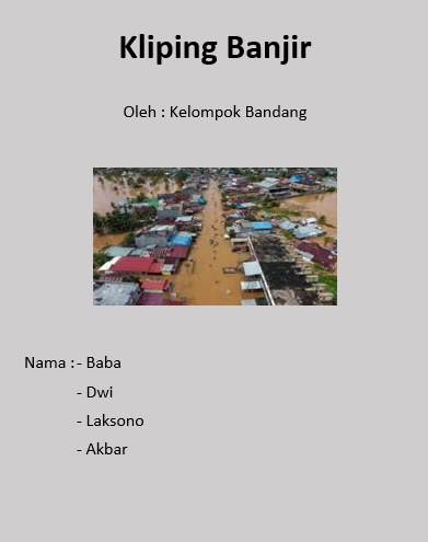 Contoh Kliping Banjir