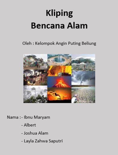 Contoh Kliping Bencana Alam