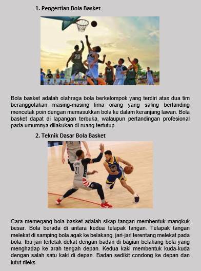 Kliping Bola Basket Sejarah Singkat Teknik Dasar Peraturan Pola