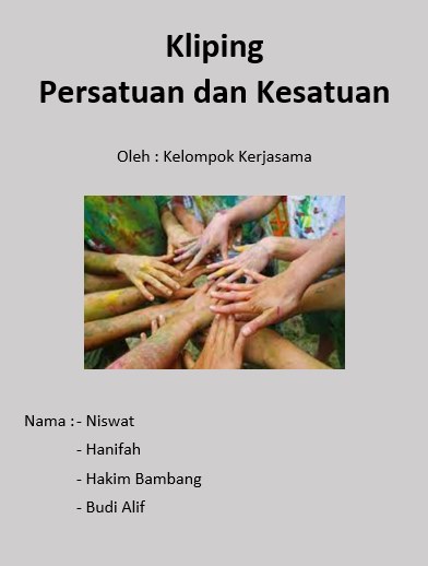 Contoh Kliping Persatuan Dan Kesatuan