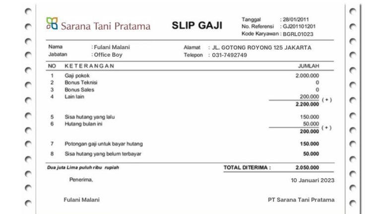 Gaji pt peroksida indonesia pratama