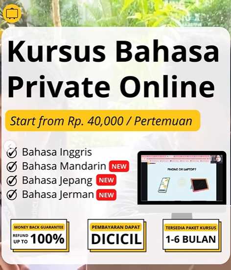 Promosi Kursus Bahasa Inggris 3