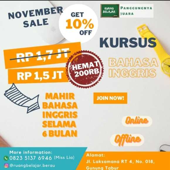 Promosi Kursus Bahasa Inggris 4