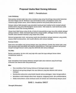 proposal business plan nasi goreng