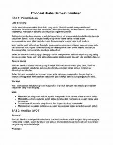 Proposal Penjualan Online Sembako: "Sembako Segar, Sampai di Pintu Rumah Anda"