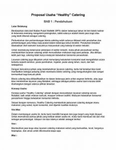 Contoh Proposal Usaha Catering (Download DOC / PDF)