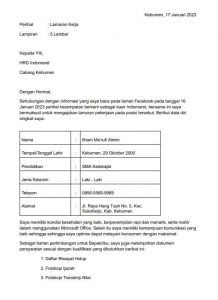 Contoh Surat Lamaran Kerja Kasir (Download DOC)